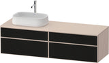 DURAVIT Zencha Konsolen-Waschtischunterbau 1600 mm Eiche Anthrazit mit 2 Auszügen & Tip-on