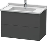 DURAVIT L-Cube Waschtischunterbau 820 mm taupe matt mit 2 Schubkästen und Tip-On-Technik