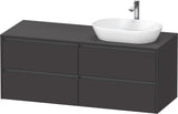 Duravit Ketho.2 Waschtischunterbau 1400 mm betongrau matt mit 4 Schubkästen