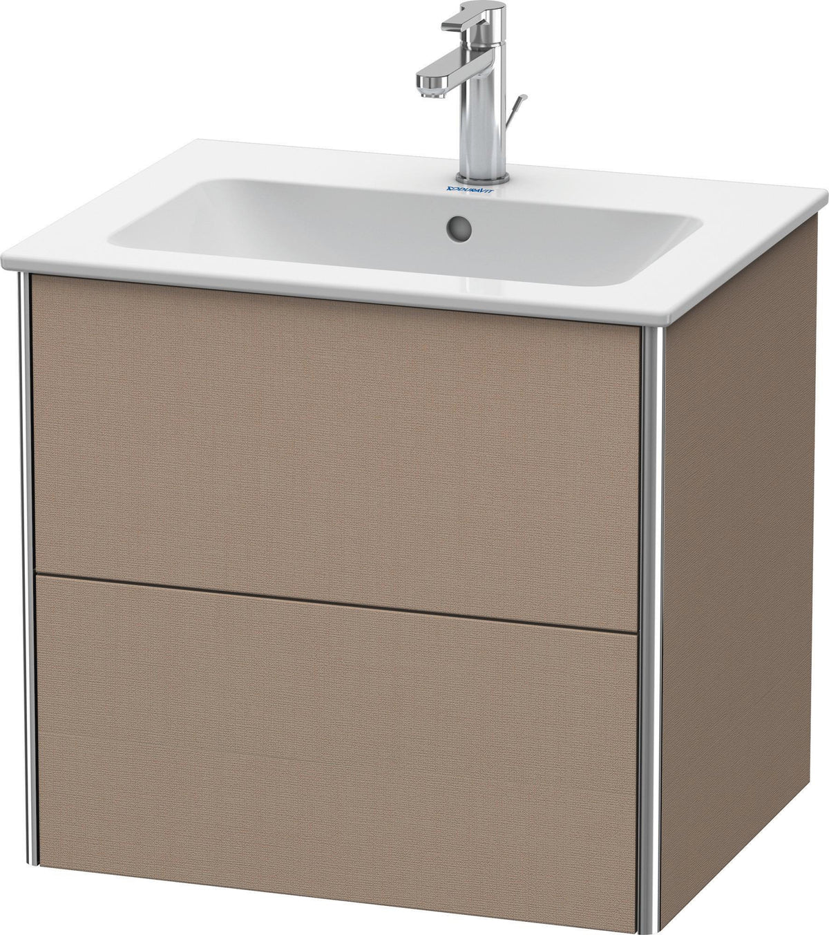 Duravit XSquare Waschtischunterbau 610 mm, 2 Schubkästen, Basalt Matt, wandhängend, Tip-On