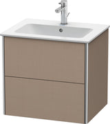 Duravit XSquare Waschtischunterbau 610 mm, 2 Schubkästen, Basalt Matt, wandhängend, Tip-On