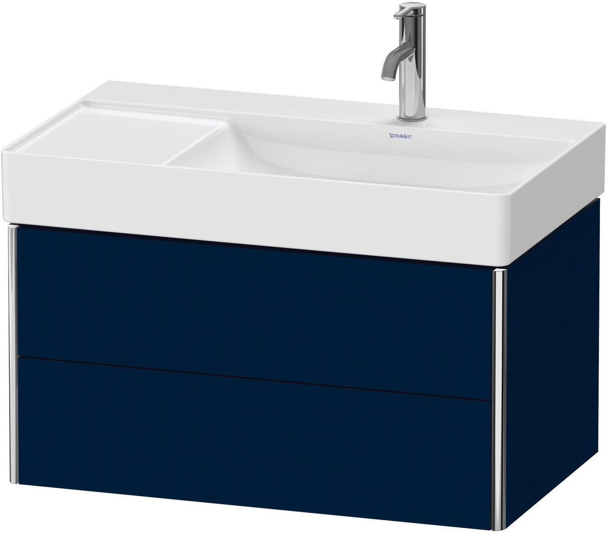 DURAVIT XSquare Waschtischunterbau wandhängend 784 mm mit 2 Schubkästen, weiß matt