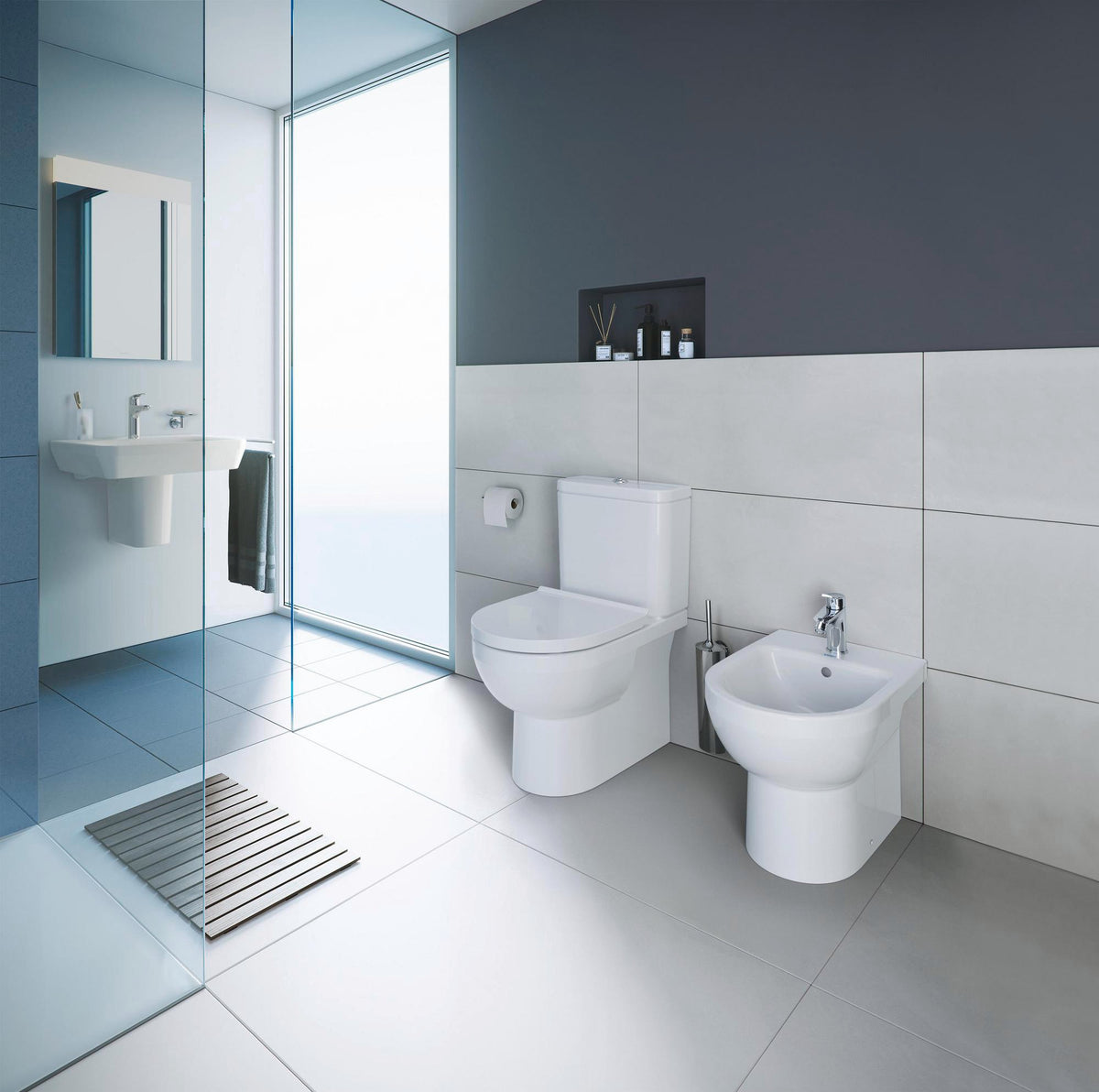 DURAVIT Starck T Bürstengarnitur Chrom wandhängend 80x118x435 mm