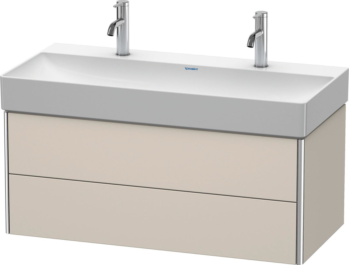 Duravit XSquare Waschtischunterbau 784 mm, 2 Schubkästen, Weiß Seidenmatt, wandhängend