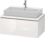 DURAVIT L-Cube Waschtischunterbau 920 mm betongrau matt mit 1 Auszug und Tip-on-Technik