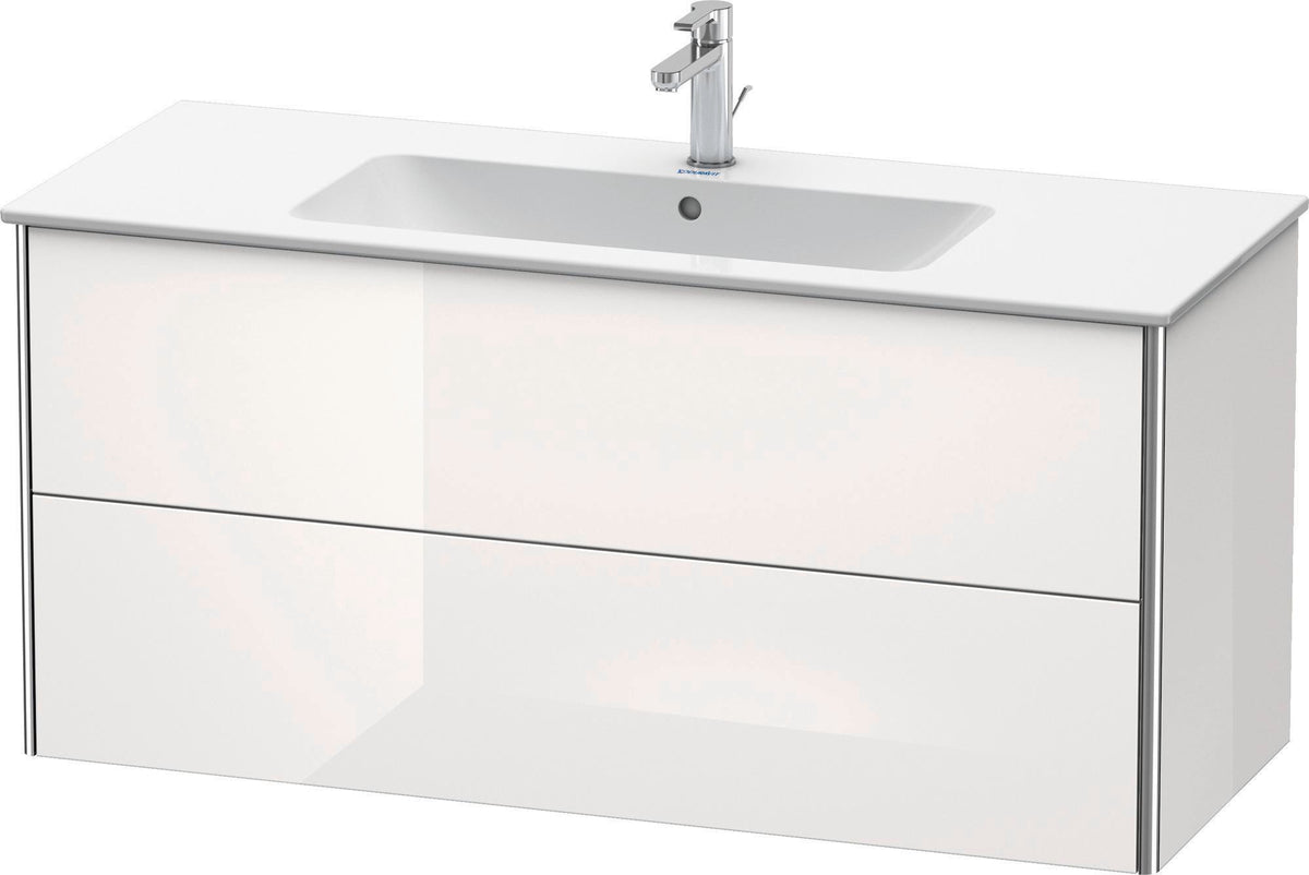 DURAVIT XSquare Waschtischunterbau 1210 mm, 2 Schubkästen, Weiß Seidenmatt