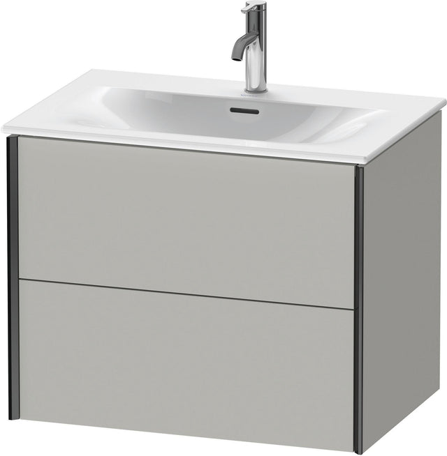 DURAVIT XViu Waschtischunterbau wandhängend 710 mm betongrau matt mit Tip-On-Technik