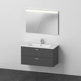 DURAVIT XBase Möbel-Set 1030 mm, Waschtisch, Unterbau, Spiegel, Weiß glänzend