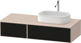 DURAVIT Zencha Konsolenwaschtischunterbau 1300 mm Eiche Anthrazit mit 2 Auszügen