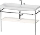 Duravit Happy D.2 c-shaped Waschtischset 1175 mm mit Metallkonsole und Waschschüssel