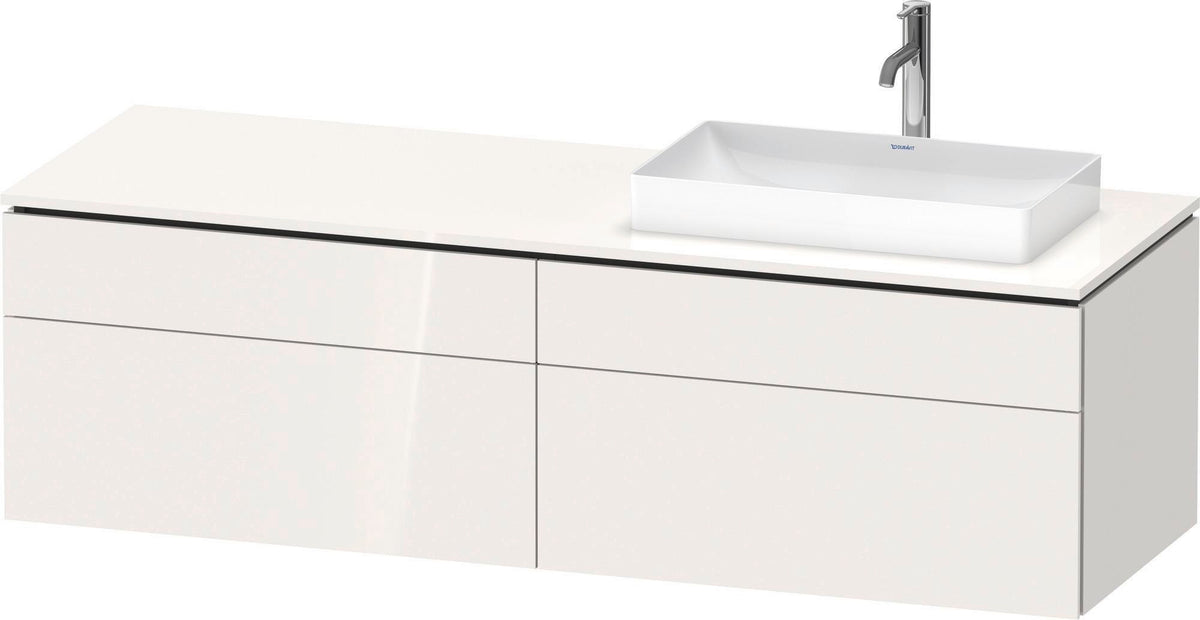 Duravit L-Cube Waschtischunterbau 1620 mm taupe supermatt mit Tip-On Technik und Soft-Close