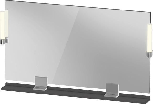 DURAVIT Sivida Spiegel 1250x650x36 mm mit LED, Dimmfunktion und Sensorschalter – Chrom/Weiß Matt