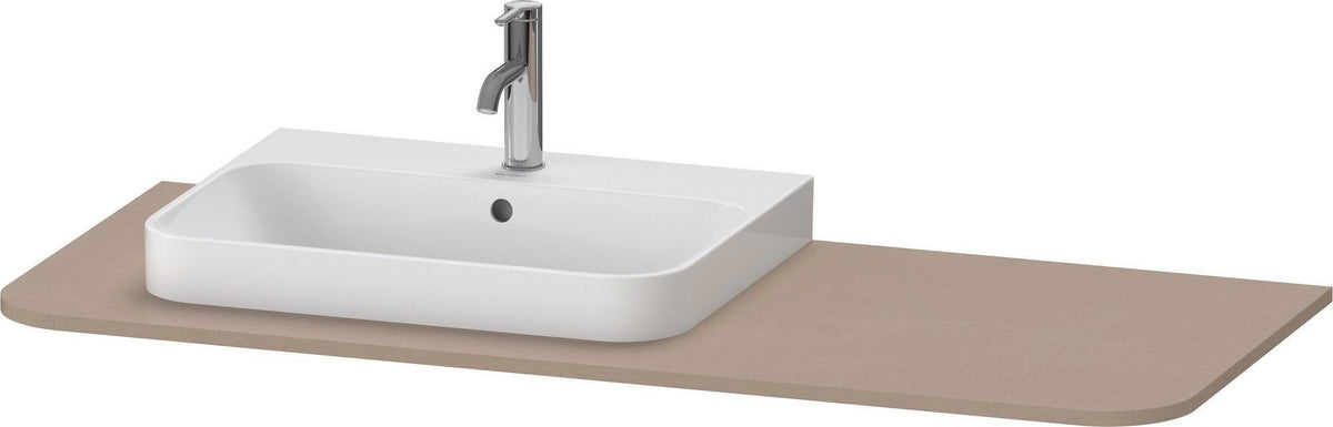 Duravit Konsole Happy D.2 1300 mm taupe supermatt – Beckenposition links