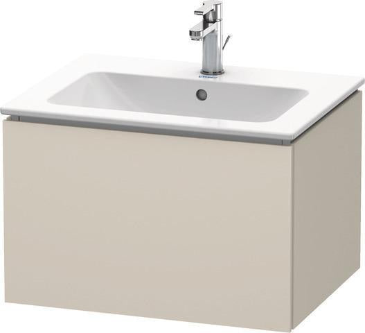Duravit L-Cube Waschtischunterbau 620 mm taupe supermatt mit Tip-On-Technik