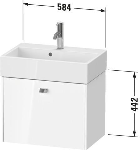 Duravit Waschtischunterbau Brioso Compact 1 Auszug 584 mm weiß matt für Vero Air 236860