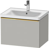Duravit D-Neo Waschtischunterbau 634 mm betongrau matt mit Bronze-Griff und Soft-Close-Auszug