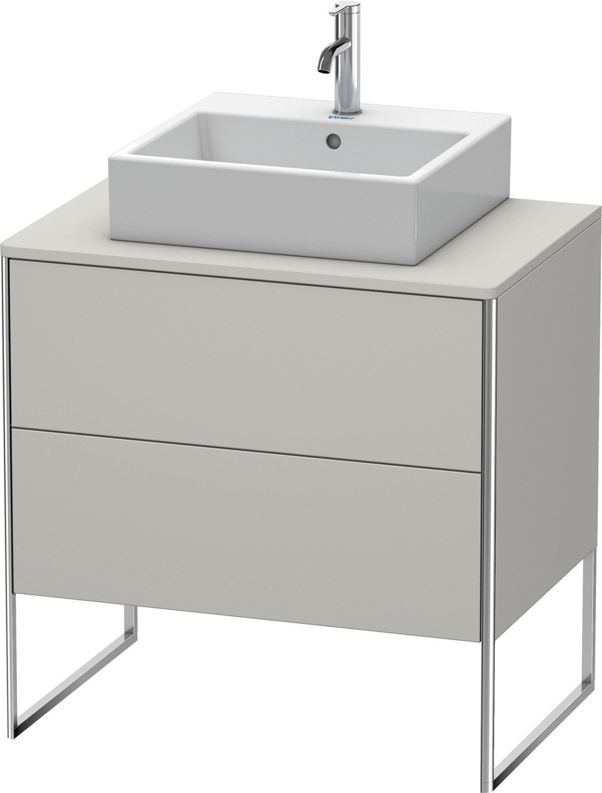 DURAVIT XSquare Waschtischunterbau bodenstehend 800 mm betongrau matt mit 2 Auszügen
