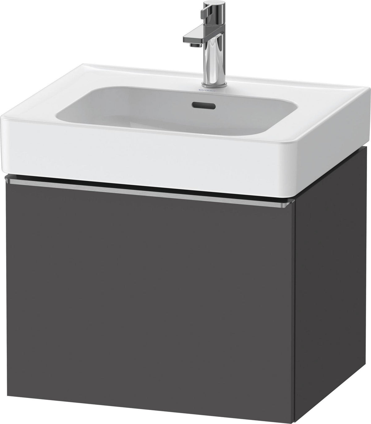 DURAVIT D-Neo Waschtischunterbau 584 mm Eiche Schwarz Matt mit Bronze Griff