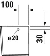 DURAVIT DuraStyle Halbsäule in Weiß mit WonderGliss – Sanitärkeramik 280 x 175 x 290 mm