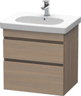 Duravit DuraStyle Waschtischunterbau 600 mm Eiche Terra/Weiß Matt, 2 Schubkästen, wandhängend