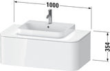 Duravit Konsolenunterschrank Happy D.2 Plus 1000 mm taupe supermatt mit Tip-On-Technik