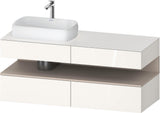 DURAVIT Qatego Studio F. A. Porsche Konsolenwaschtischunterbau 1400 mm Weiß Matt mit LED-Nischenbeleuchtung