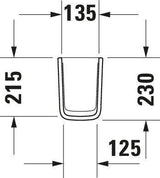 DURAVIT Halbsäule ME by Starck aus Sanitärkeramik, weiß, 280x165x280 mm, für 071945