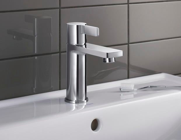 Duravit D-Neo Einhebel-Waschtischmischer mit Zugstange, Chrom – 94 mm Ausladung