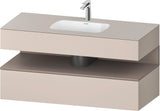DURAVIT Qatego Studio F. A. Porsche Einbauwaschtisch mit Konsolenwaschtischunterbau 1200 mm Weiß Matt