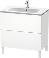 Duravit L-Cube Waschtischunterbau 820 mm taupe matt, 2 Auszüge, bodenstehend