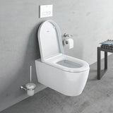 DURAVIT D-Code Bürstengarnitur wandhängend aus Messing in Chrom – 154 x 154 x 342 mm