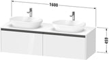 DURAVIT Ketho.2 Waschtischunterbau 1600 mm betongrau matt mit 2 Auszügen