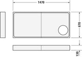 DURAVIT Starck Slimline Duschwanne 1400x750 mm Weiß Sanitäracryl mit Antislip