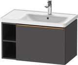 DURAVIT D-Neo Waschtischunterbau 784 mm wandhängend mit 1 Auszug und 2 offenen Fächern in Betongrau Matt