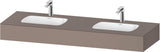 DURAVIT Qatego Einbauwaschtisch 1600 mm mit Konsole, 2 Plätze, antibakteriell, Weiß Hochglanz
