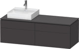 Duravit L-Cube Konsolenwaschtischunterbau 1420 mm Taupe Supermatt mit Tip-On Technik