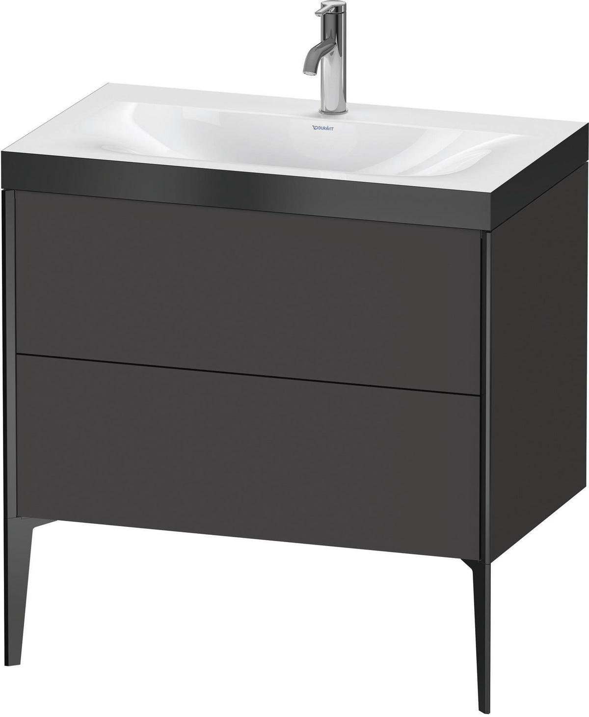 Duravit XViu c-bonded Waschtischset bodenstehend 800 mm mit 2 Auszügen, Push-Open und Soft-Close