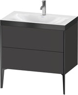 Duravit XViu c-bonded Waschtischset bodenstehend 800 mm mit 2 Auszügen, Push-Open und Soft-Close