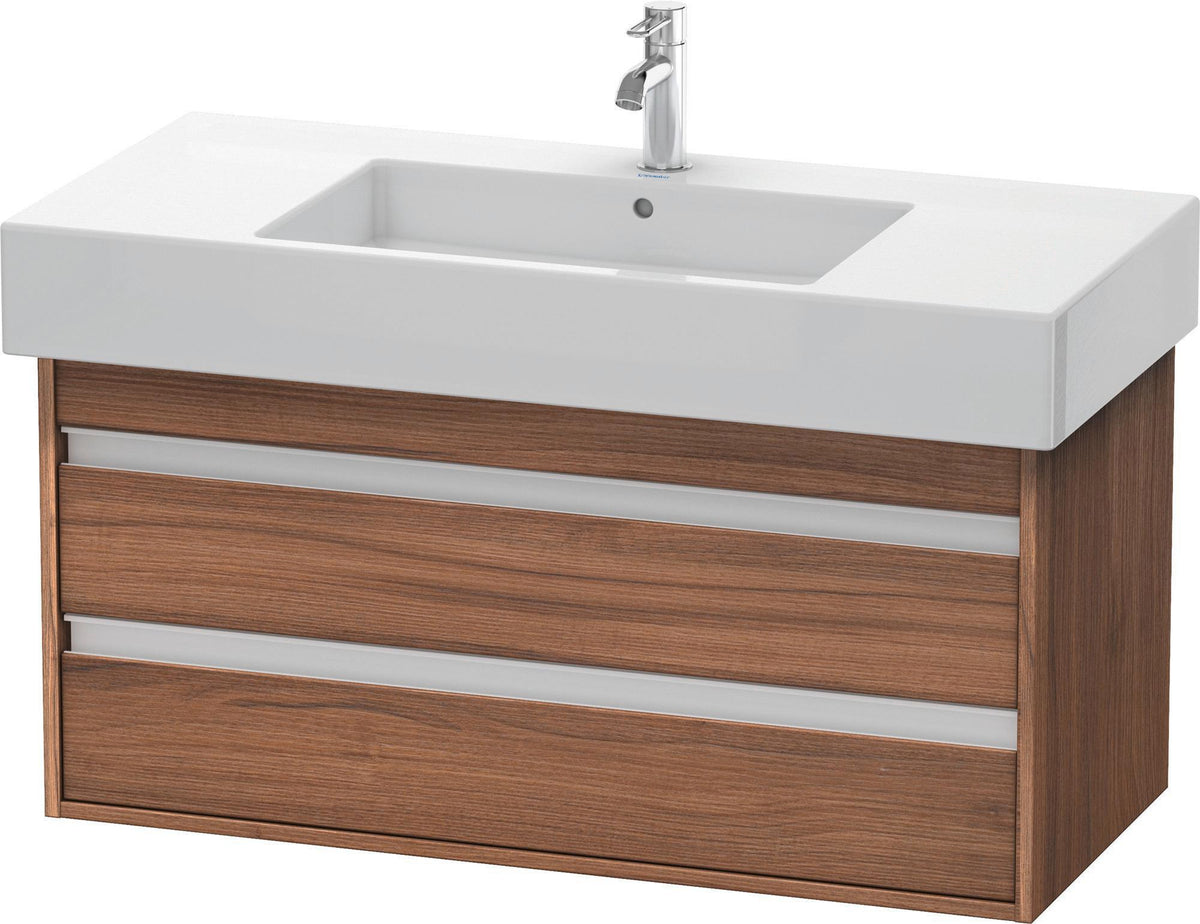 DURAVIT Ketho Waschtischunterbau 1000 mm wandhängend, 2 Schubkästen, basalt matt – mit Soft-Close
