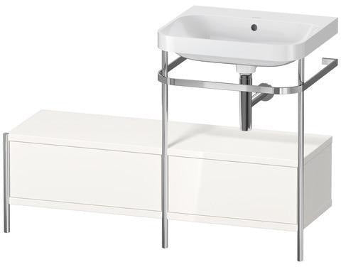 Duravit Waschtischset Happy D.2 Plus 1200x490mm taupe supermatt – Einrichtungssystem Nussbaum rechts