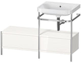 Duravit Waschtischset Happy D.2 Plus 1200x490mm taupe supermatt – Einrichtungssystem Nussbaum rechts