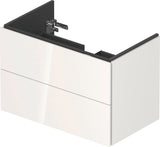Duravit L-Cube Waschtischunterbau 820 mm taupe matt mit 2 Schubkästen und Tip-On-Technik