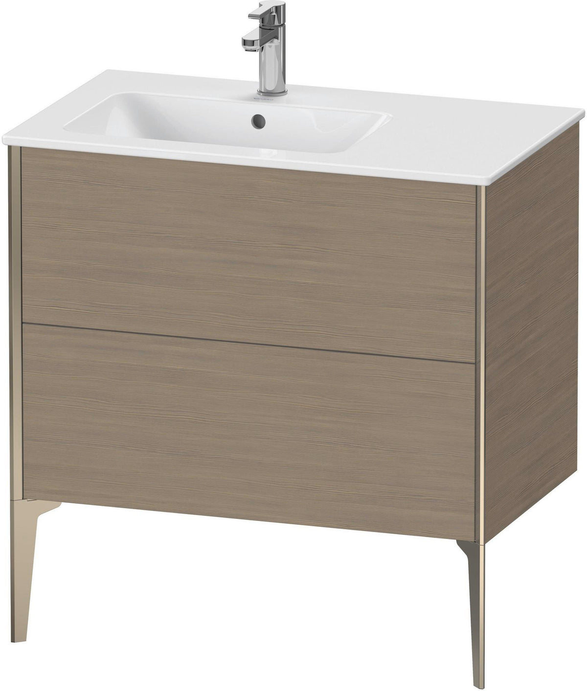 Duravit XViu Waschtischunterbau bodenstehend 810 mm mit 2 Auszügen, weiß matt, Tip-On Technik
