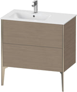 Duravit XViu Waschtischunterbau bodenstehend 810 mm mit 2 Auszügen, weiß matt, Tip-On Technik
