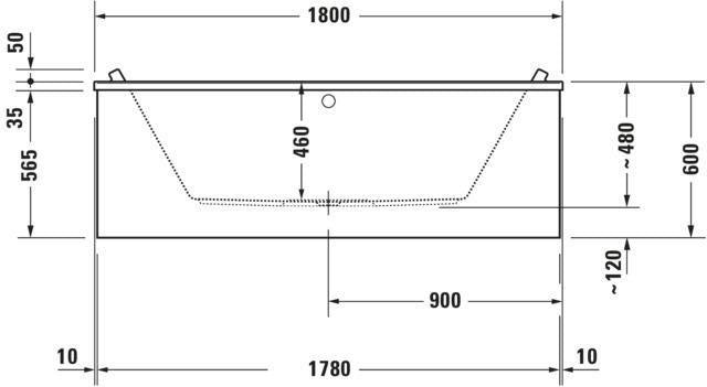 DURAVIT Starck Whirlwanne 1800x800mm, 2 Rückenschrägen, Air-System, Weiß