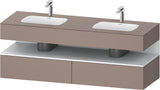 DURAVIT Qatego Studio F. A. Porsche Waschtischset 1600 mm mit Konsolenwaschtischunterbau, 2 Auszüge
