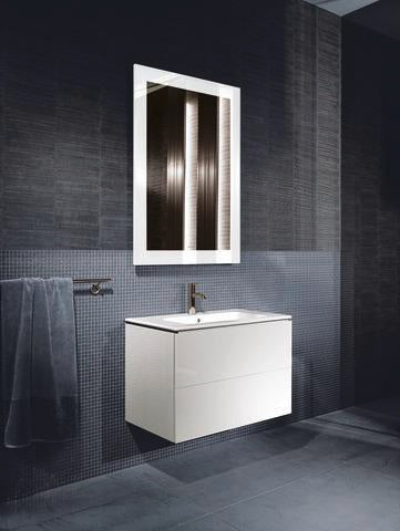 Duravit L-Cube Waschtischunterbau 820 mm taupe matt mit 2 Schubkästen und Tip-On-Technik