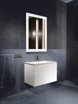 Duravit L-Cube Waschtischunterbau 820 mm taupe matt mit 2 Schubkästen und Tip-On-Technik
