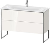 Duravit Waschtischunterbau XSquare 1210 mm, 2 Auszüge, weiß matt, Tip-On-Technik, für Viu