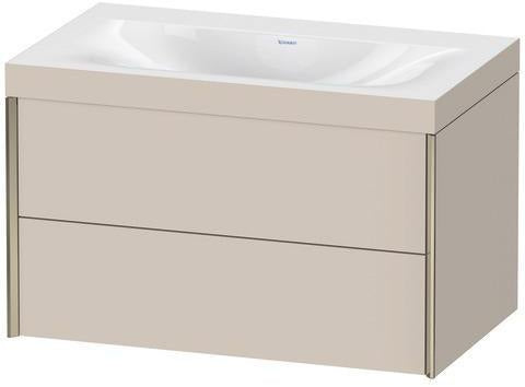 Duravit Möbelwaschtischset XVIU 800x480mm Chaos mit Unterbau wandhängend und Keramikwaschtisch Viu